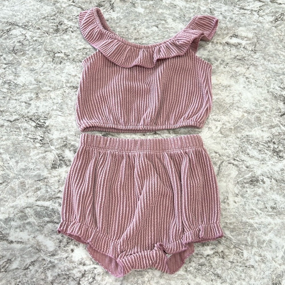 2 Piece Purple Summer Set for Toddler Girl